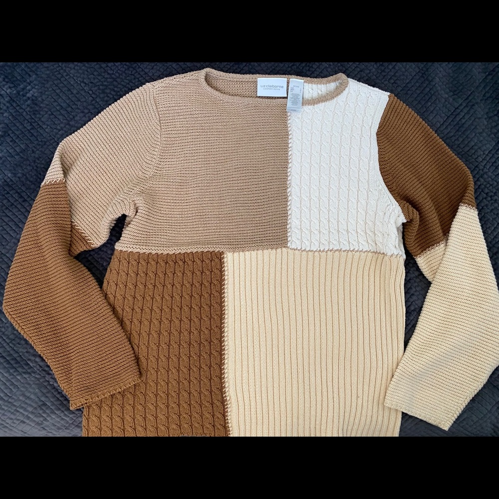 Liz Claiborne Colorblock Sweater size Large